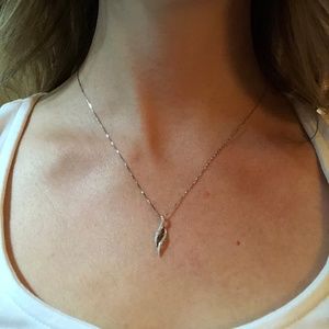 Diamond teardrop necklace